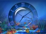 Aquatic Clock Screensaver - Windows 10 Aqua Screensaver - Screenshot 1