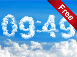 Blue Clouds Clock Screensaver - Download Windows 10 Screensavers