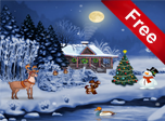 Christmas Evening Screensaver - Free Christmas Screensaver for Windows