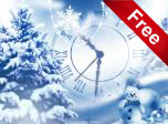 Snowfall Clock Screensaver - Windows 10 Holiday Screensavers