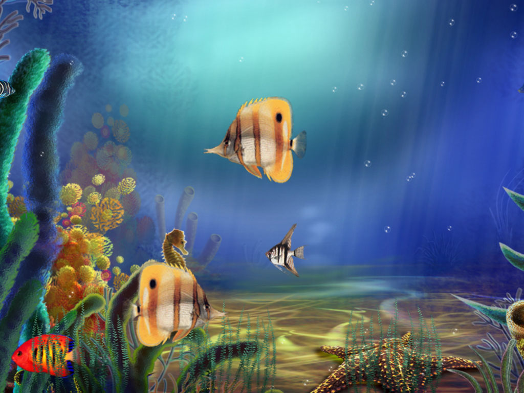 Free 3d aquarium screensaver for windows 10 - Aquarium01