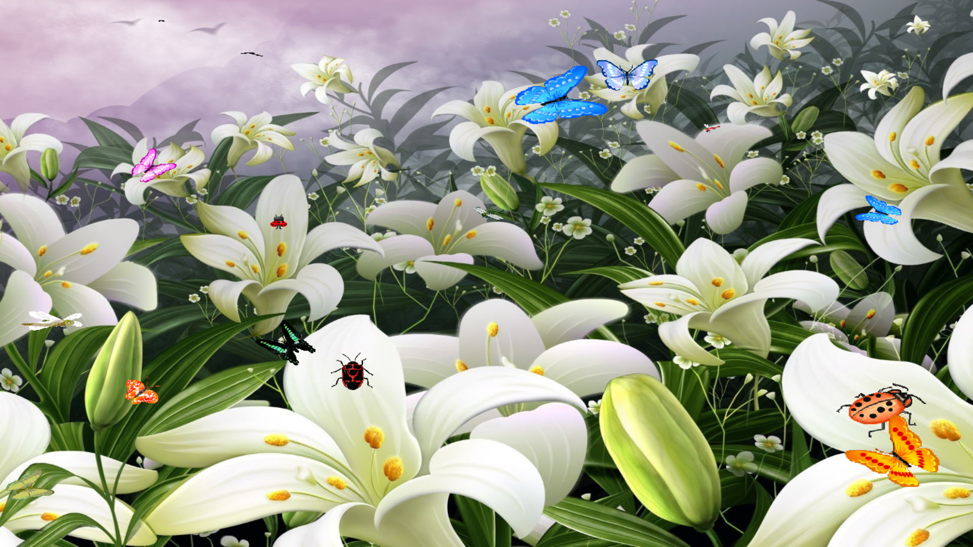 Flowers And Butterflies Screensaver