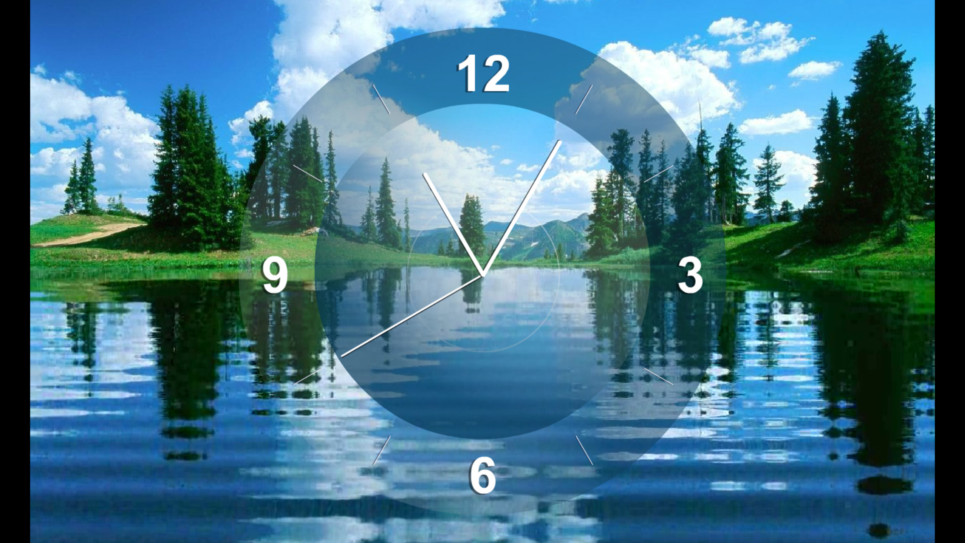 Free Clock Screensaver for Windows 10 Lake Clock Screensaver