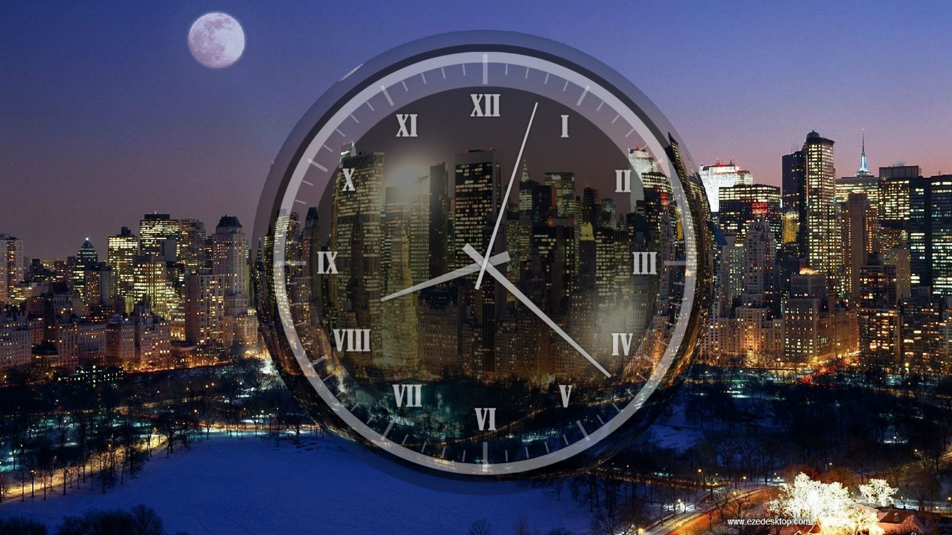 Windows 10 Analog Clock Screensaver - New York Clock Screensaver